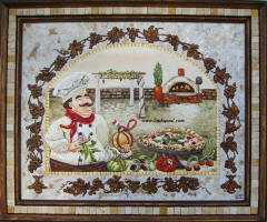 italian pizza kitchen in custom mosaic frame