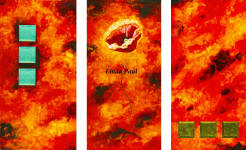 3 piece set of red wall art contemporary artworks
