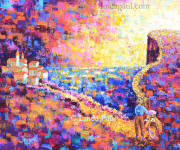 The road less travelled impressionist painting