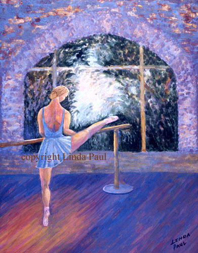 Ballet Paintings - Dance Painting by Linda Paul