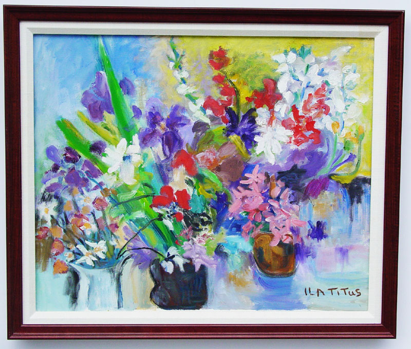 paintings of flowers in oil. click painting to see larger