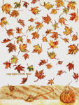 falling autumn leaves contemporary artwork