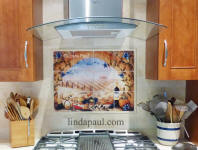 tuscany arch tile mural 24x18