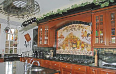 Italian Kitchen custom backsplash