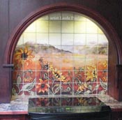 tile murals - painted kitchen backsplash Tiles