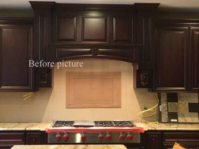 before and after kitchen baclsplah pictures