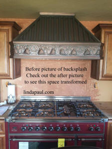 before picture of kitchen backsplash