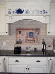 country french splash back and white kitchen