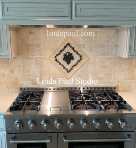 grape mosaic splash back