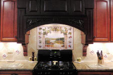 grapes kitchen backsplash installation