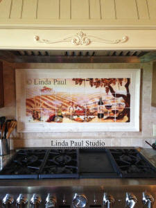 photo of installed vineyard mural