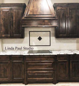 kitchen backsplash with tile accent