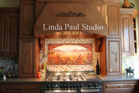 sunflower kitchen decor and backsplash tiles