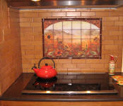 sunflower filed back splash installation