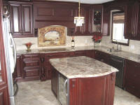 wine and roses with subway tile