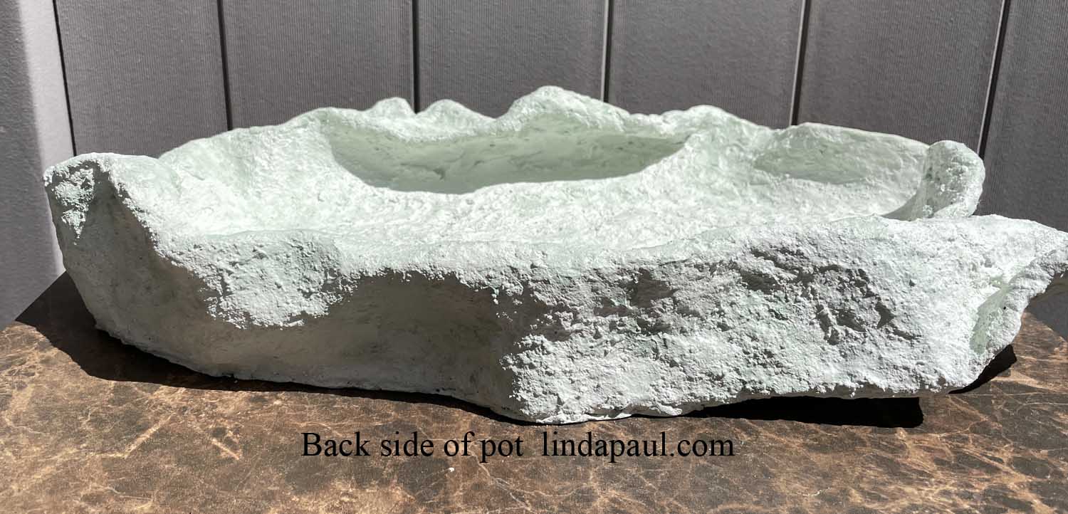Bonsai Slabs and Pots for sale Handmade, Light concrete forest pots