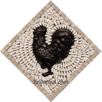 bronze oil rubbed rooster backsplash