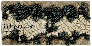 grapes and vines tiles mosaic border