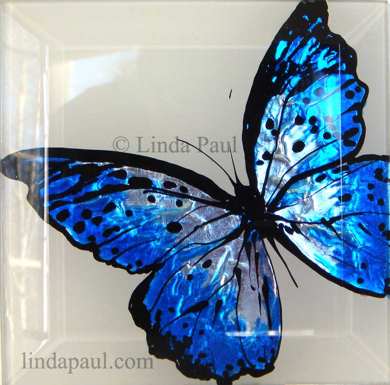 Butterfly Art Paintings - Glass Tiles of Butterflies