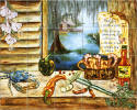 Cajun Kitchen ceramic tile backsplashes