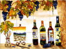 wine wall murals on tile