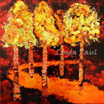 study painting for aspen tree series