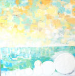 painting in progess pearls in the beach