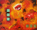 poppy contemporary art painting 20 x 16