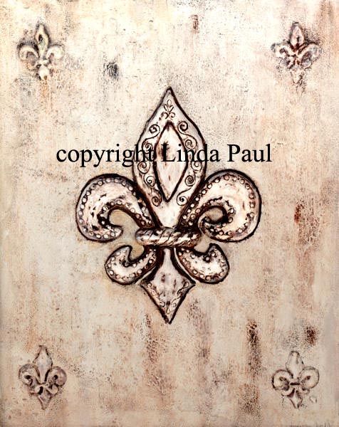 fleur de lis painting