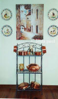 french bistro art with Quimper and copper