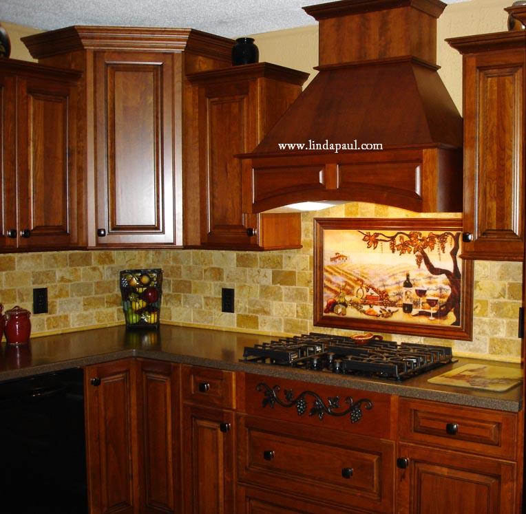 The vineyard tile murals tuscan wine tiles kitchen backsplashes