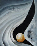 mother of pearl study painting with black background