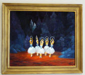 nutcracker ballet painting gold frame