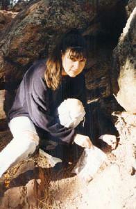 Linda paul collecting pigments
