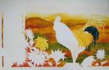 rooster painting in progress