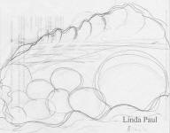 rough drawing for shell and peral painting