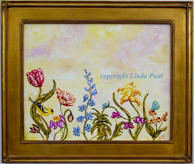 paintings of flowers. Flowers include tulips