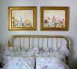 picture of flower paintings in bedroom
