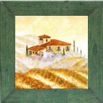 green frame and vineyard tile