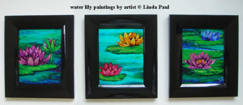 water lily framed art paintings