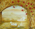  wine & roses painting in progress