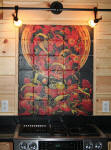 Mexican tile mural ofPeppers