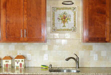 italian tile back splash