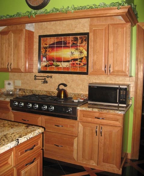 Kitchen Backsplash By Window mexican tiles - sunset tile murals - tropical kitchen backsplashes Kitchen Backsplash By Window mexican tiles - sunset tile murals - tropical kitchen backsplashes