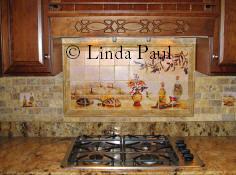 Kitchen design with the olive garden backsplash and subway tiles
