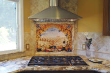 tuscany arch mural close up picture