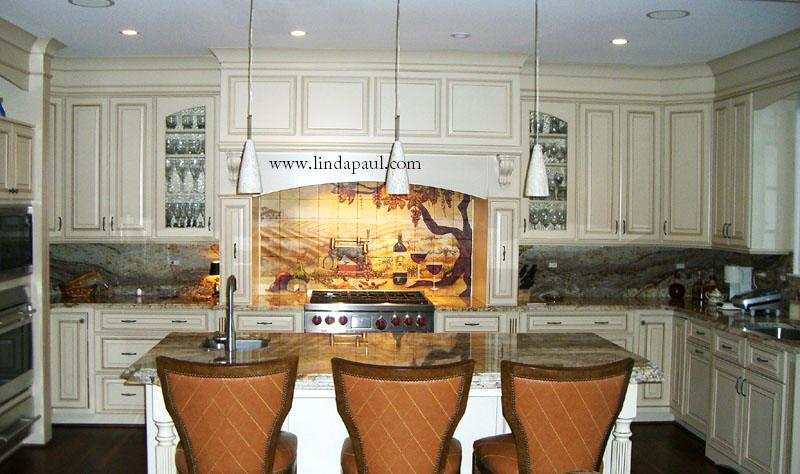  Tuscan Vineyard Tile Murals - Wine Tiles for Kitchen Backsplashes