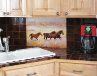 horse mural installed