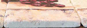 side view tumbled stone tile