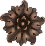 Dahlia metal finish flower accent tile
